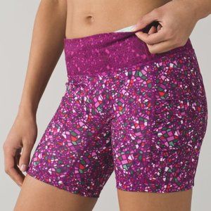 LULULEMON speed track short pink paradise camo
